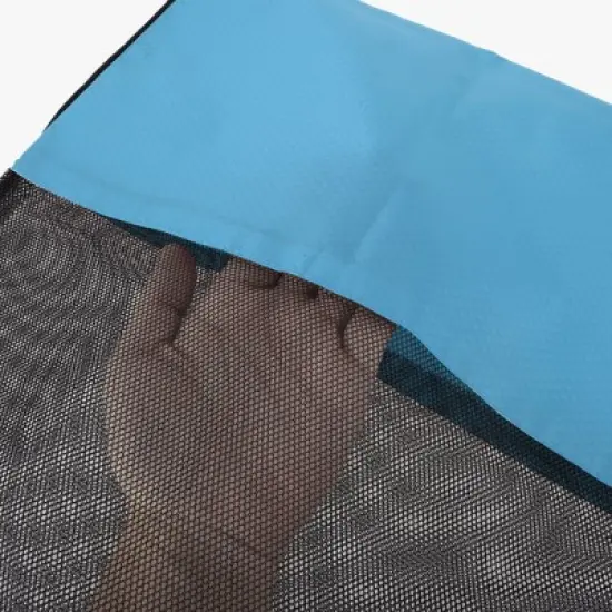 Unique Bargains Drawstring Backpacks Polyester Lake Blue 1 Pc image {3}