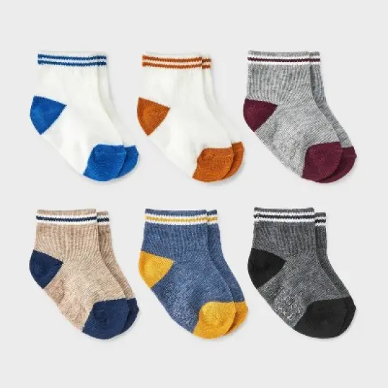 Toddler Boys' 6pk Colorblock Ankle Socks - Cat & Jack&trade; image {3}