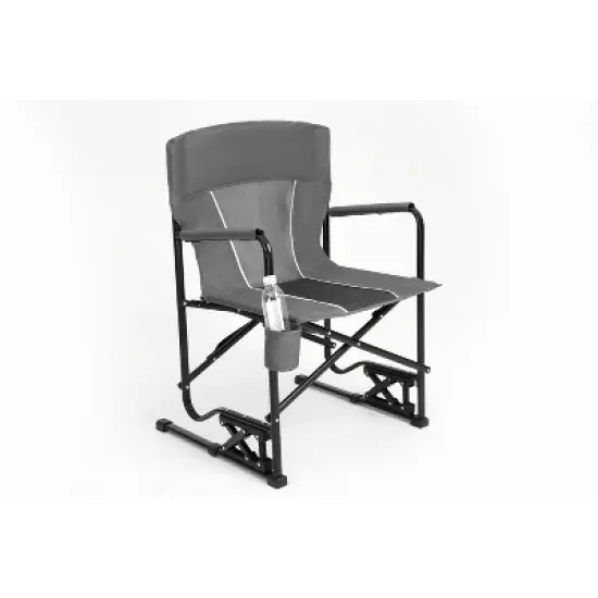 Gulches Outdoor Portable Chairs - Freestyle Rocker Folding Chair with Comfortable Backrest, Grey image {15}
