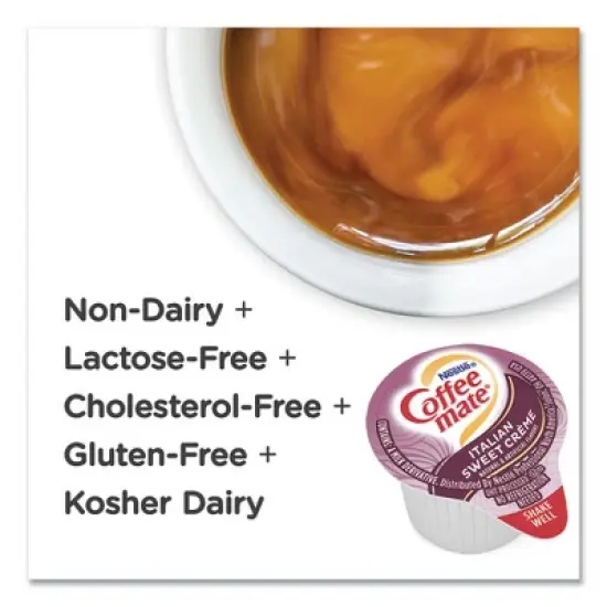 Coffee mate Liquid Coffee Creamer, Italian Sweet Creme, 0.38 oz Mini Cups, 50/Box image {4}