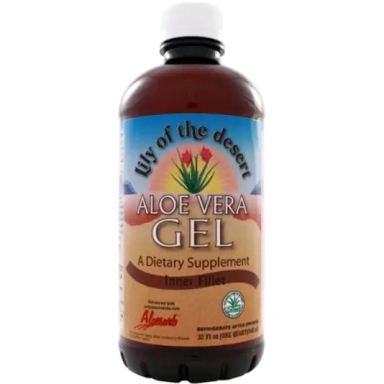 Lily Of The Desert Aloe Vera Gel - Inner Fillet Filtered Aloe Vera Drink For Gut Health, Wellness, Glowing Skin, 32 Fl Oz image {1}