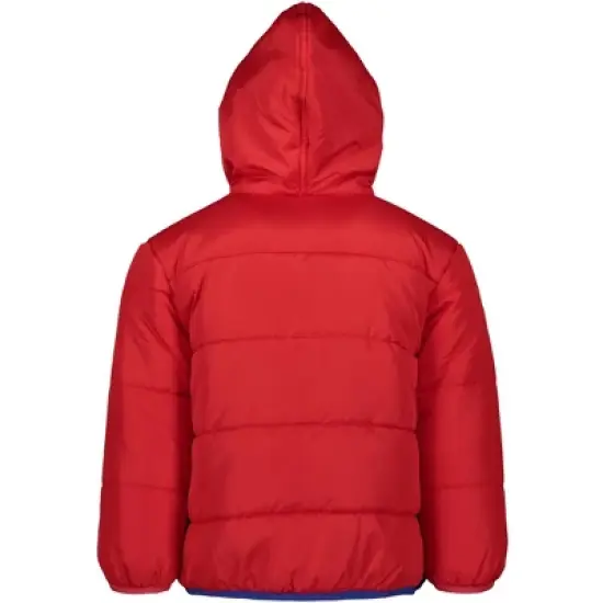Marvel Avengers Spider-Man Hulk Black Panther Captain America Zip Up Winter Coat Puffer Jacket Toddler to Big Kid image {1}