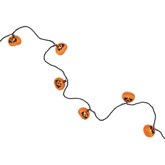 Northlight Jack O Lantern Halloween Lights - 7.5' Black Wire - 10ct image {5}