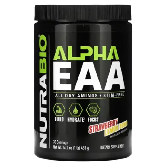 NutraBio Alpha EAA, Strawberry Lemon Bomb, 1 lb (458 g) image {4}