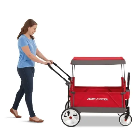 Radio Flyer Convertible Stroller Wagon with Canopy image {4}