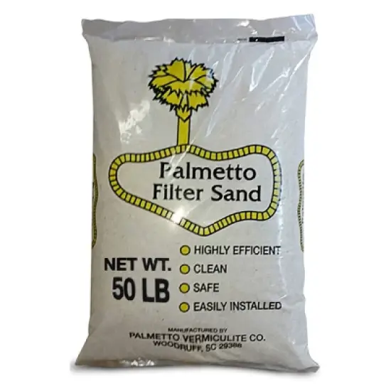 Palmetto Filter Sand for Residential and Commercial Pool Sand Filters for Removing Leaves, Dirt, Dust, and Small Particles, 50 Pound Bag (2 Pack) image {1}