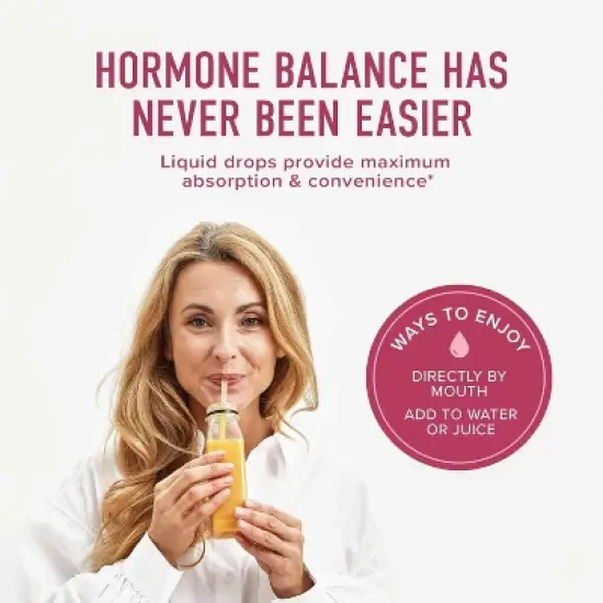 Women's Hormone Balance Liquid Drops, Menstrual Herbal Support for Menopause, Hot Flash, & PMS Relief, SMNutrition, 2 floz image {4}