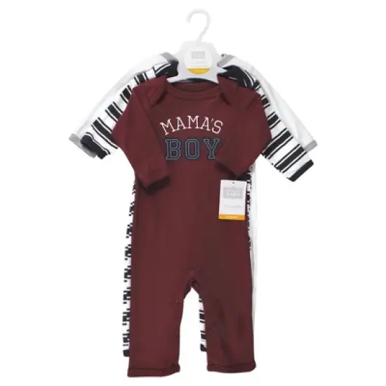 Hudson Baby Infant Boys Cotton Coveralls, Mamas Boy image {1}