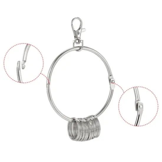 Unique Bargains Key Organizer Keychain Key Management Holder Keys Ring for Office image {3}