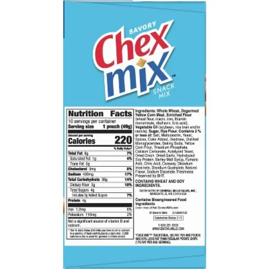 Chex Mix Traditional Snack Mix Bags - 17.5oz/10ct image {7}
