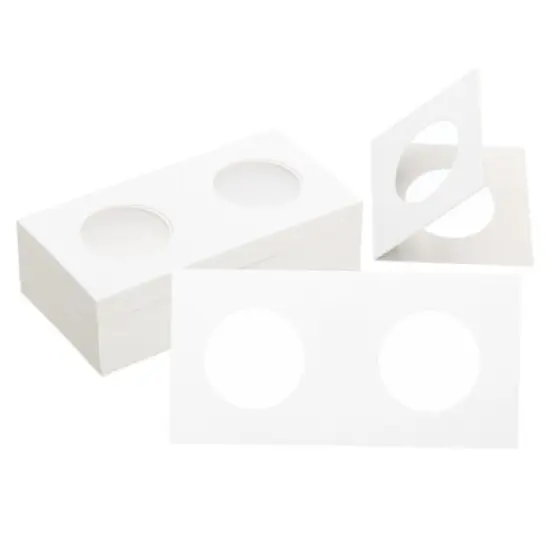 Unique Bargains Transparent Window Cardboard Collector Coin Holder 50 Pcs image {10}