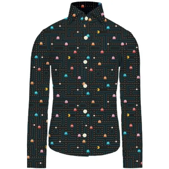 OppoSuits Teen Boys Shirt - PAC-MAN - Black image {3}