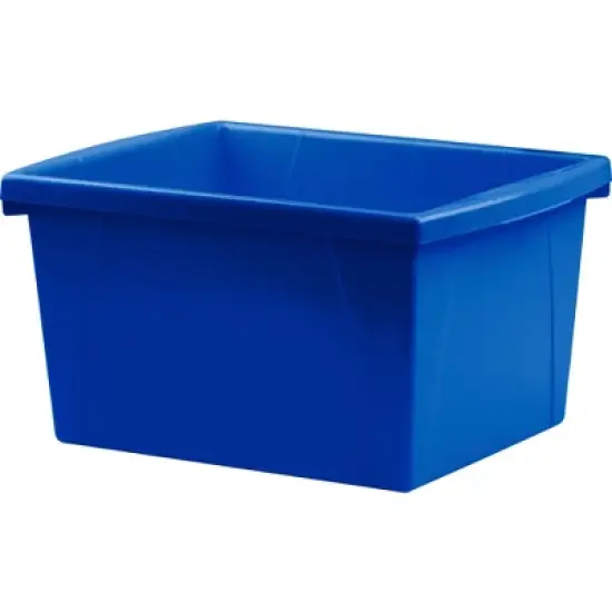 Storex 4 Gallon Storage Bin, Blue image {9}