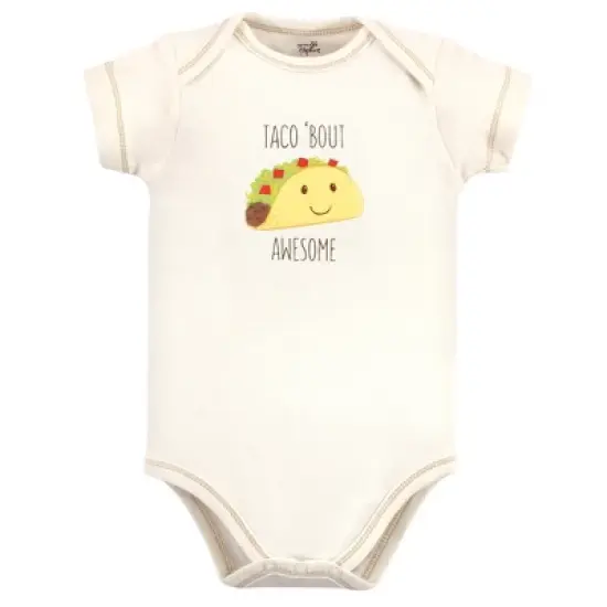 Touched by Nature Organic Cotton Bodysuits 5pk, Taco image {5}