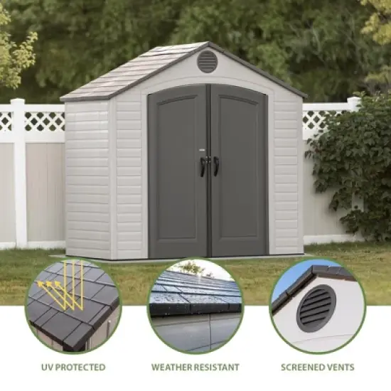Lifetime 8 ft. x 5 ft. Outdoor Storage Shed (6418) image {2}