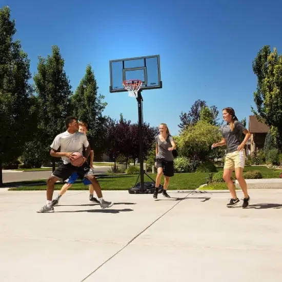 Lifetime Adjustable Portable 52" Basketball Hoop - Black image {5}