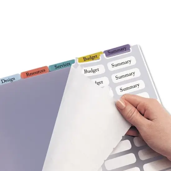 Avery Index Maker Print & Apply Clear Label Plastic Dividers 5-Tab Letter 11452 image {3}