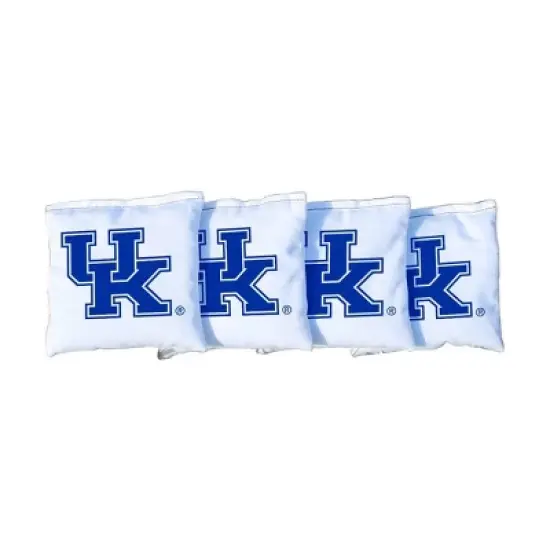 NCAA Kentucky Wildcats Corn-Filled Cornhole Bags White - 4pk image {1}