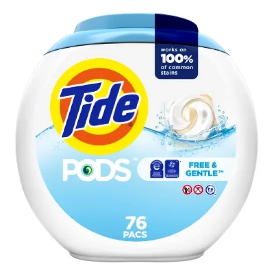 Tide Pods Laundry Detergent Pacs - Free & Gentle image {21}