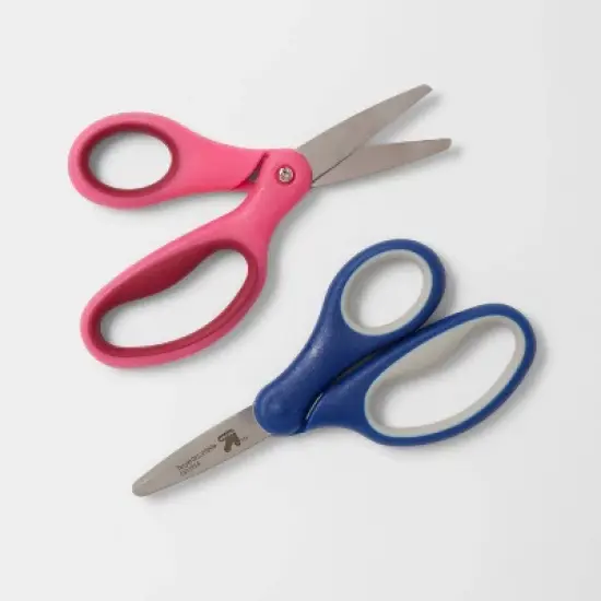 2ct Kids' Scissors Blunt Tip Pink/Blue - up&up&trade; image {2}