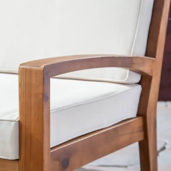 6pc Grenada Acacia Sectional Patio Sofa Set Teak - Christopher Knight Home image {3}