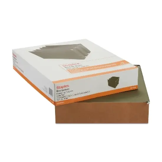 Staples Hanging File Folders 2" Expansion Letter Size Standard Green 25/Bx TR117515/117515 image {4}