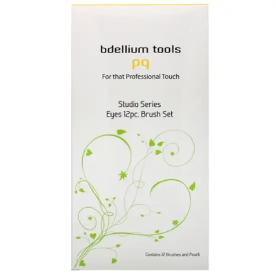 Bdellium Tools Studio Line, Eyes Brush Set and Pouch, 12 Pc Set image {1}