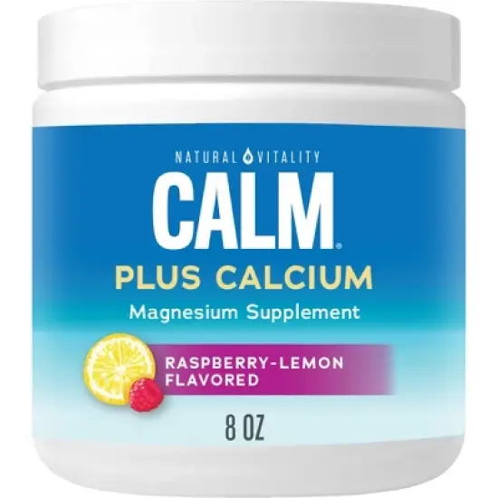 Natural Vitality CALM Magnesium Plus Calcium Supplement Powder - Raspberry Lemon - 8oz image {10}