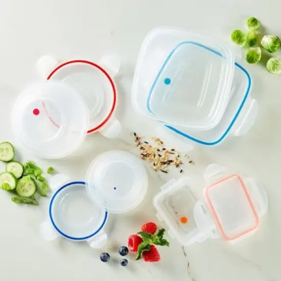 LocknLock Easy Essentials Color Mates Assorted Food Storage Container Set - 24pc image {1}