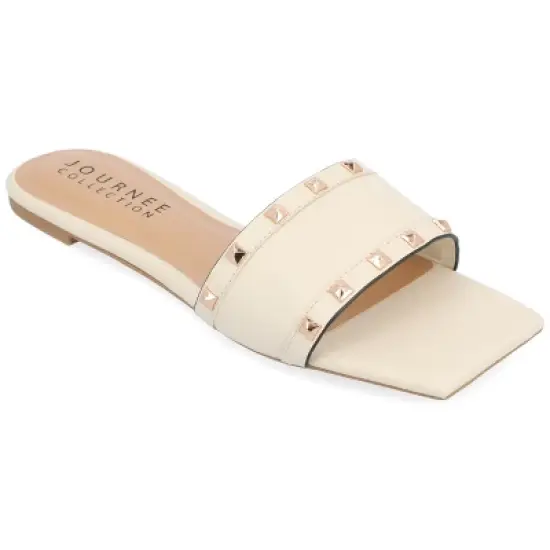Journee Collection Womens Treena Tru Comfort Foam Slip On Slide Flat Sandals image {10}