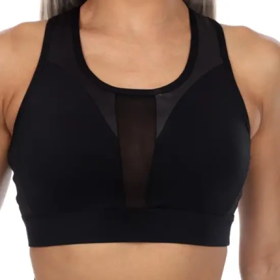 Women's Racer Back Sports Bra Black - White Mark image {3}