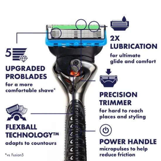 Gillette ProGlide Power Razor for Men - 1 Gillette Power Razor Handle + 1 Blade Refill image {1}
