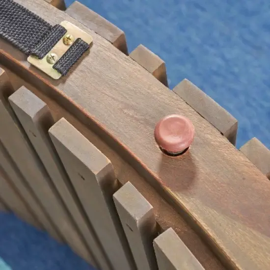 Christopher Knight Home Lahaina Outdoor Acacia Wood Folding Curved Chaise Lounge image {4}