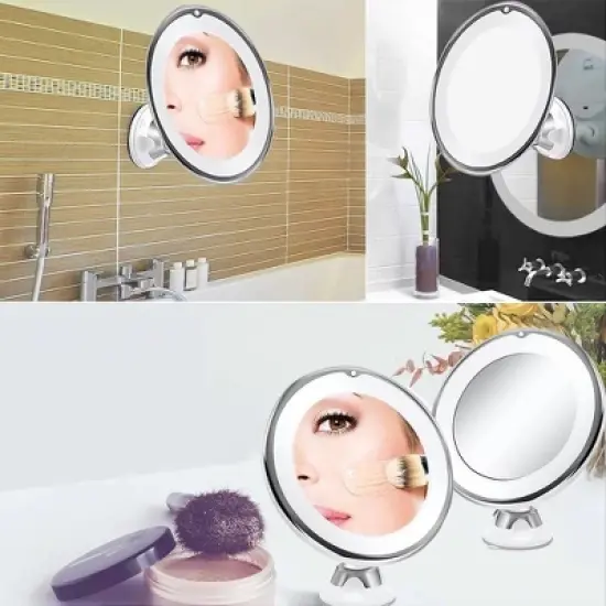 Swtroom 10x Magnifying Mirror Lighted 360 Rotation with Suction Cup image {4}