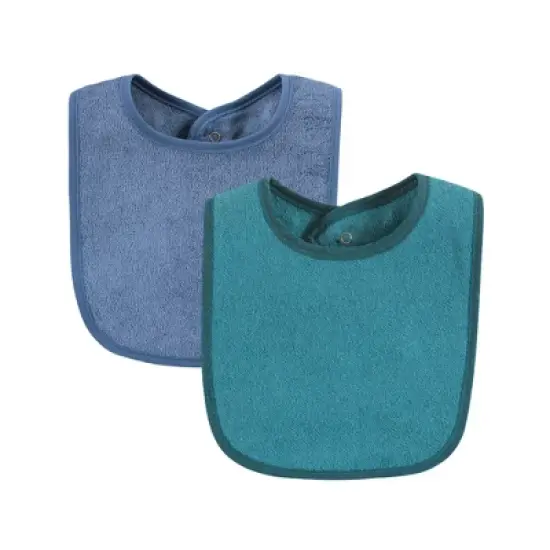 Hudson Baby Infant Boy Drooler Bib with Waterproof Lining, Blue Orange, One Size image {5}