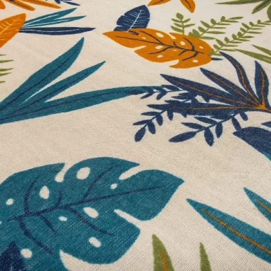 World Rug Gallery Contemporary Floral Leaves Indoor/Outdoor Area Rug:  Quick Dry,  UV Protection,  Flat Pile image {5}