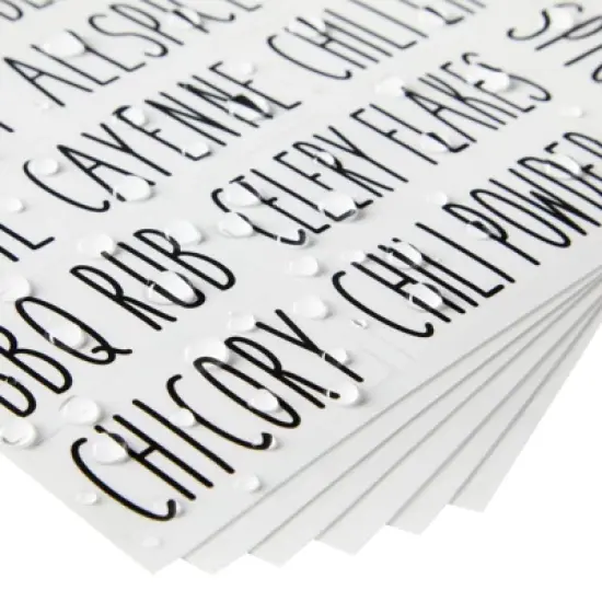 Talented Kitchen 145 Spice Labels Stickers, Clear Spice Jar Labels Preprinted for Seasoning Herbs Kitchen Spice Rack Organization, Water Resistant image {3}