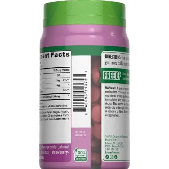 Nature's Truth Beauty Collagen Type 1 + 3 Gummies - 60ct image {2}