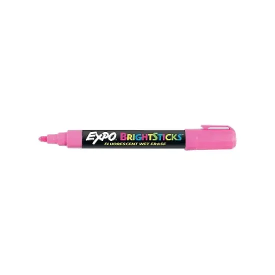 EXPO Bright Sticks Wet-Erase Fluorescent Marker Set Bullet Tip Assorted 14075 image {4}