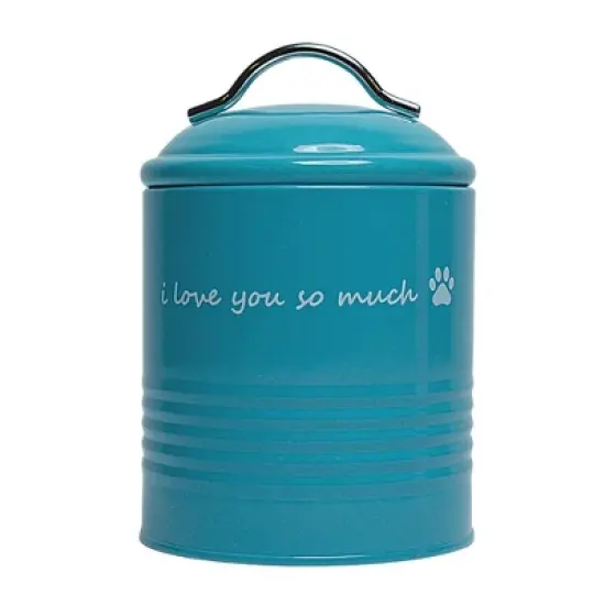 American Pet Supplies I Love You So Much Dog Treat Canister Gift Set (Pink and Blue) image {3}