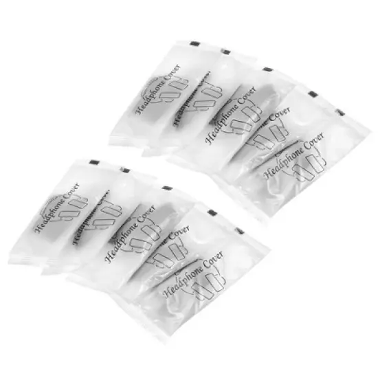 Unique Bargains Disposable Flexible Elastic Fabric Washable Headphone Covers 10 Pairs image {5}
