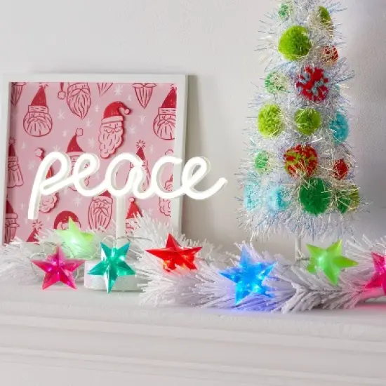 10ct LED Dewdrop Star Christmas Indoor Outdoor Novelty String Lights Multicolor with Clear Wire - Wondershop&trade; image {1}