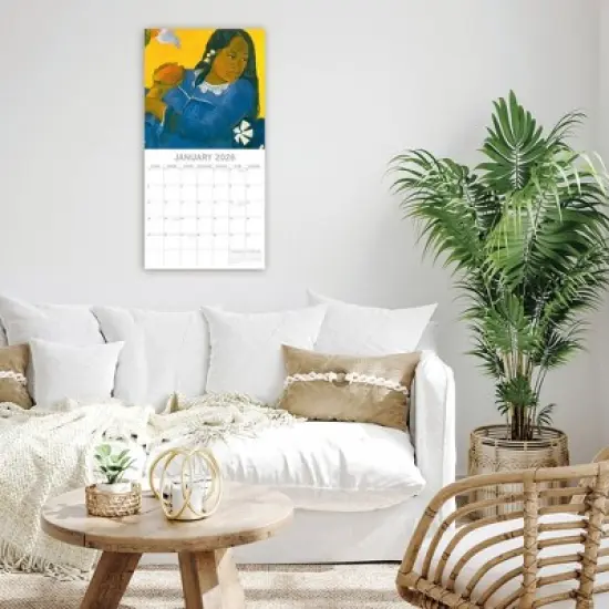 2026 Square Wall Calendar, Gauguin, 16-Month Arts & Antiques Theme with 180 Reminder Stickers (12x12 In) image {1}
