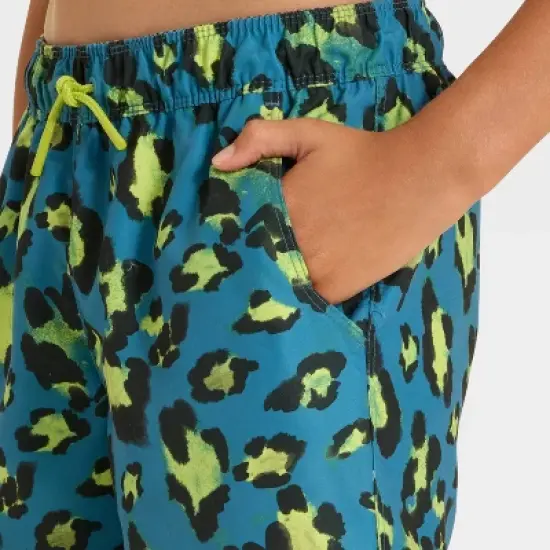 Boys' Cheetah Printed Trunks - art class™ Navy Blue image {2}