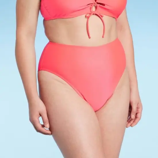Women's High Waist Cheeky Bikini Bottom - Shade & Shore&trade; Pink image {3}