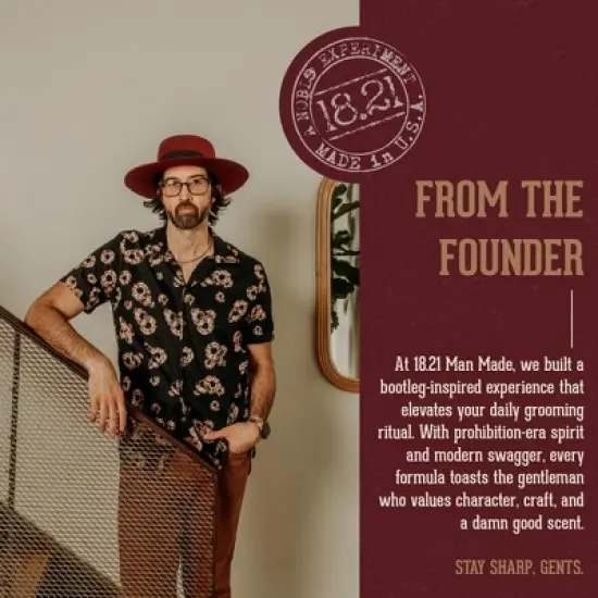 18.21 Man Made Sweet Tobacco 3-in 1 Mens Shampoo+Conditioner+Body Wash, 18 oz image {9}