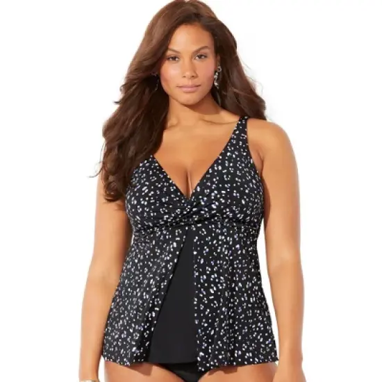 Swimsuits for All Women&rsquo;s Plus Size V-Neck Twist Tankini Top image {6}