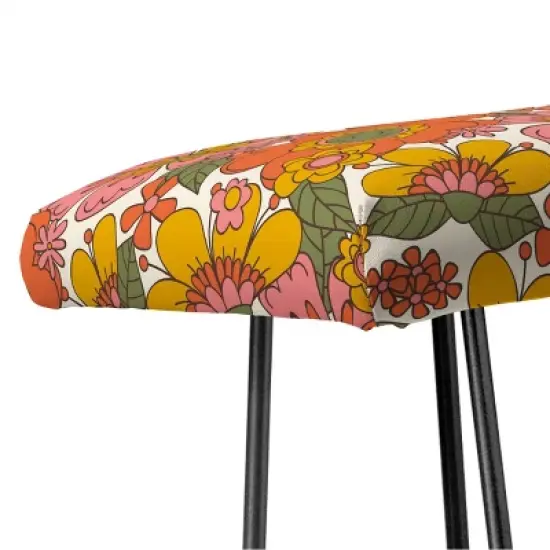 ThirtyOne Illustrations Spring in Retro Bench Orange/Pink/Black - Deny Designs image {2}