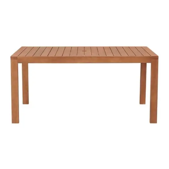 Weston Eucalyptus Wood Rectangular Outdoor Dining Table - Natural - Alaterre Furniture image {2}