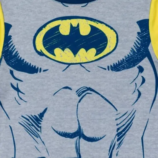 DC Comics Justice League Batman Pajama Shirts and Shorts Blue / Yellow  image {4}